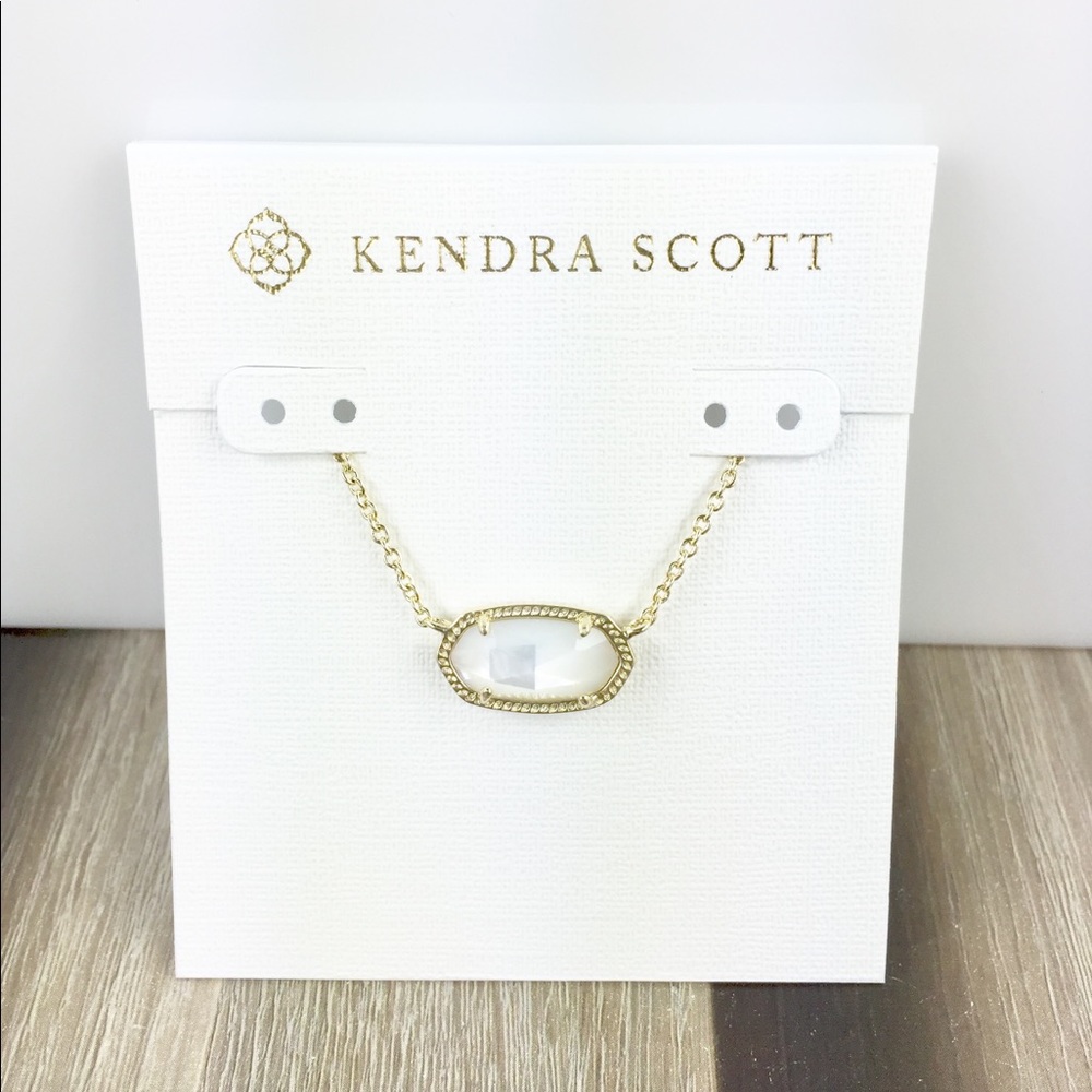 Kendra Scott Elisa ivory pearl gold necklace